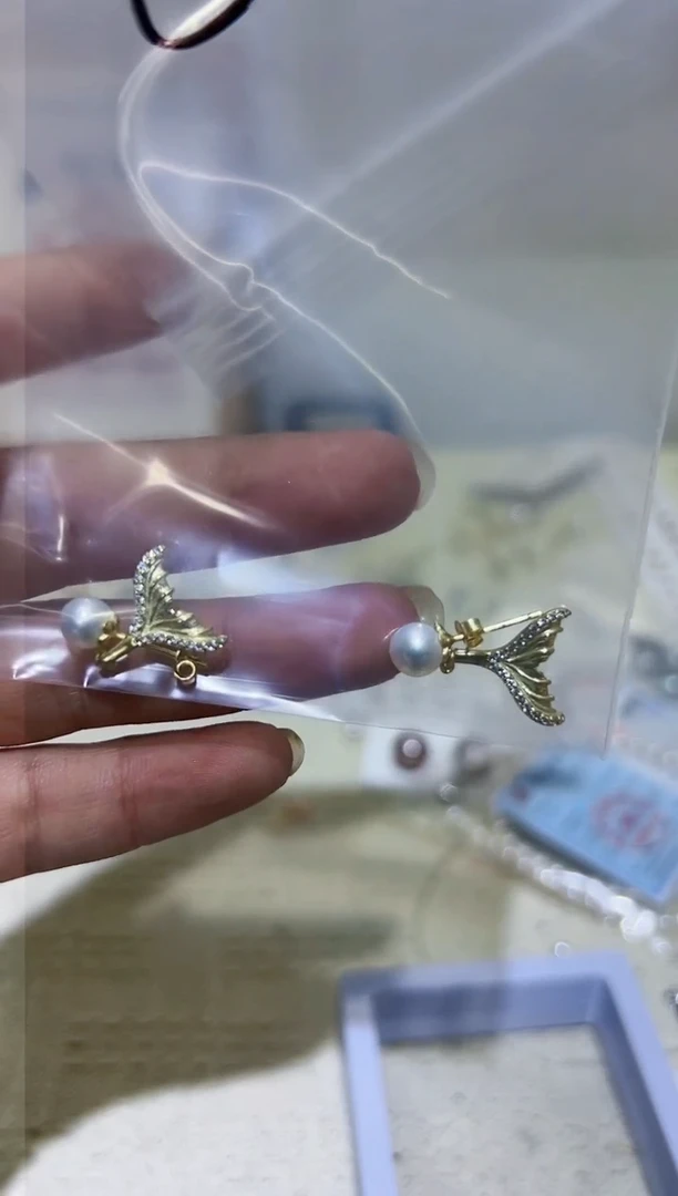 【闪购商品】淡水珍珠耳钉银S925镶嵌14淡水珍珠38.88