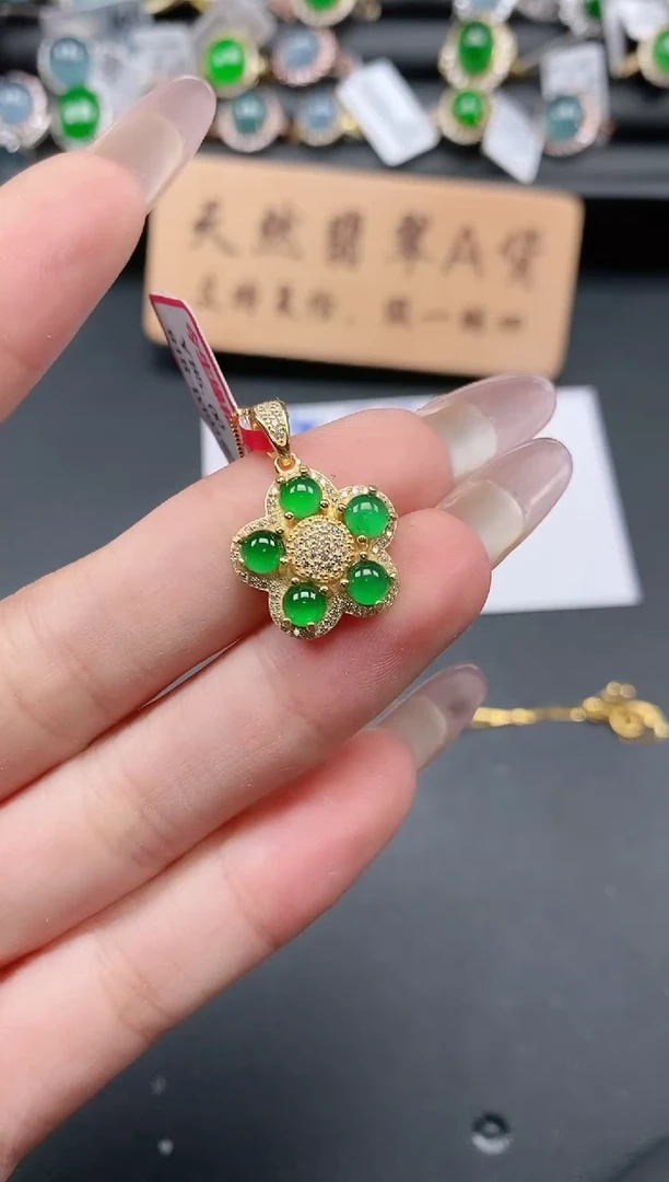 银S925镶嵌戒指翡翠11111