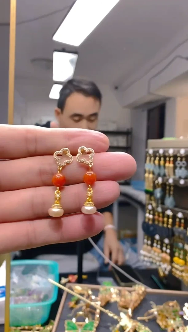 【闪购商品】翡翠耳饰合金280翡翠耳钉