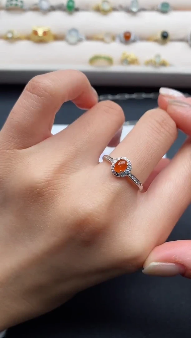 银S925镶嵌戒指翡翠7777777+9