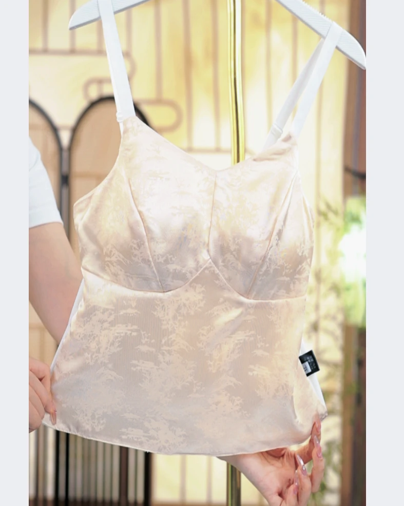 【皎月】D001 高级定制手工重磅杭丝吊带-多