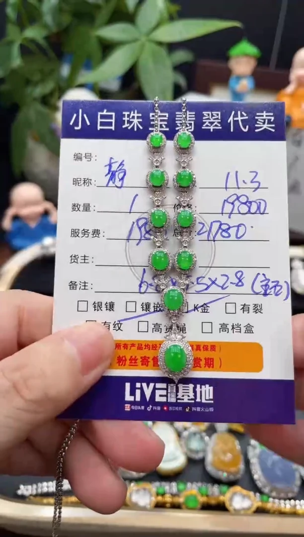 套链18K金镶嵌翡翠静**️套链