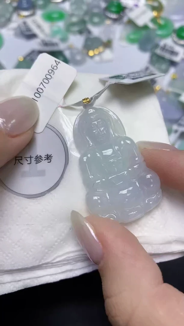 颈饰18K金镶嵌翡翠天然缅甸翡翠A货百元以上9元证书费自理