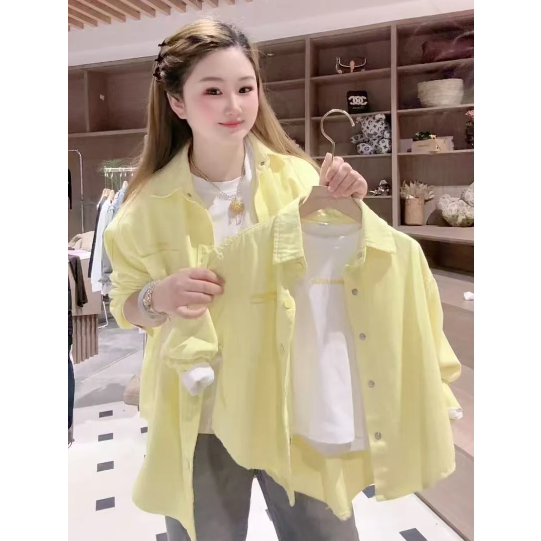 【芝士奶黄】春季衬衫长袖春秋2025新款中大童洋气时髦休闲春装