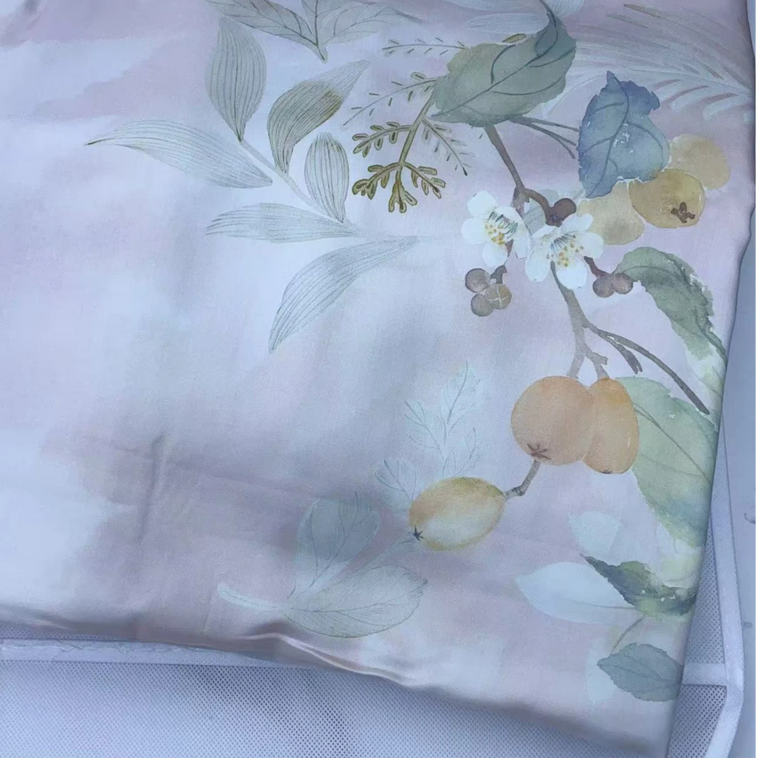 （东帝兴）正宗100支超细旦兰精天丝印花款拼角宽边单独被套