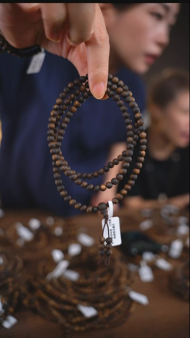 手串沉香王**峰5mm多圈沉水浮