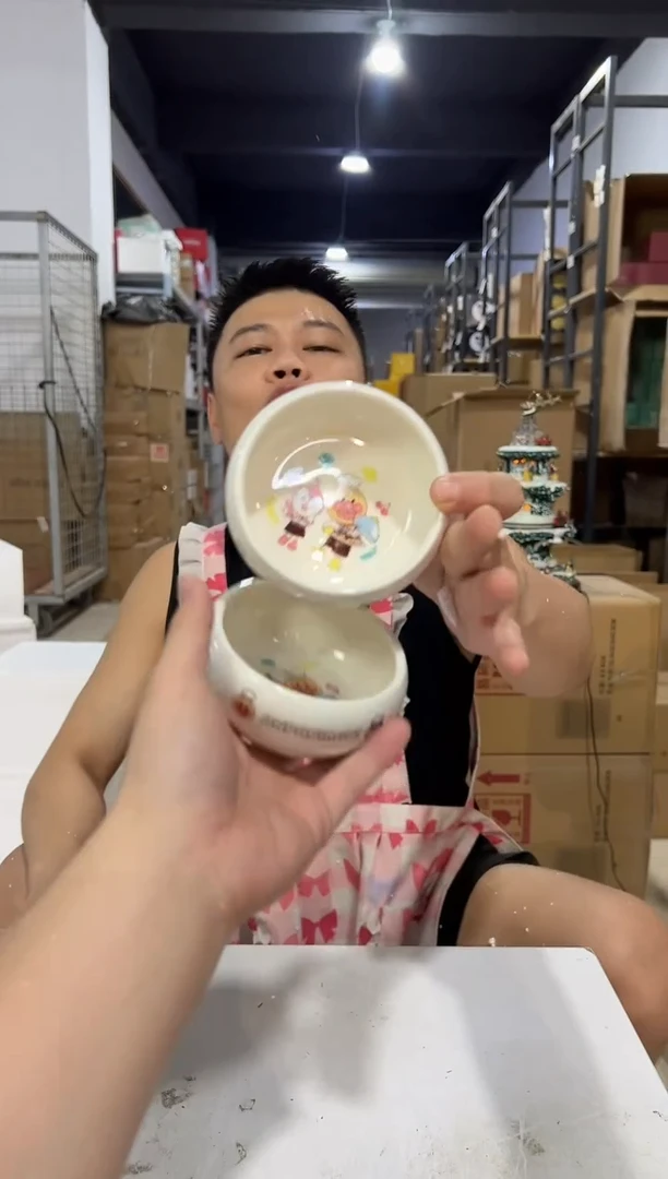 瓷片面包超人小圆碗2件套