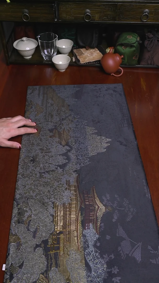 香云纱茶席微瑕福利西阵织6835售出不退不换