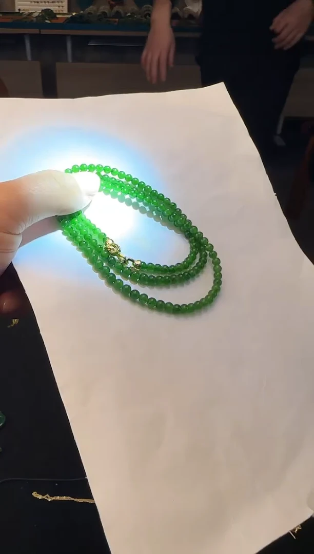 颈饰未镶嵌和田玉卡4小米链