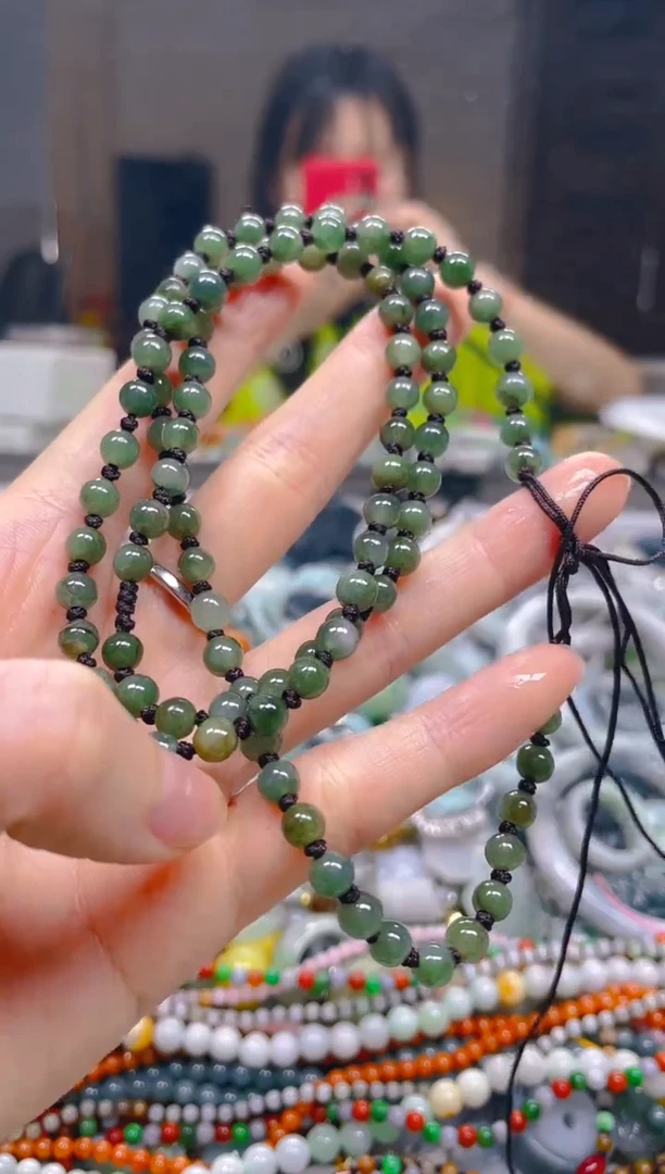 翡翠未镶嵌颈饰5MM/K/翡翠A货一图一物