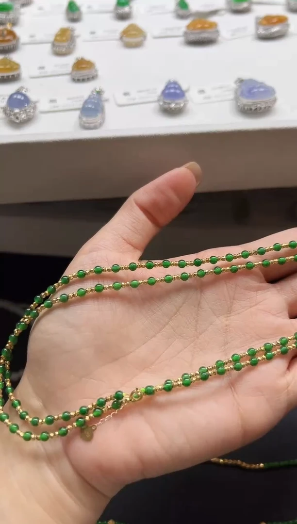 18K金镶嵌手链翡翠KYLL111501