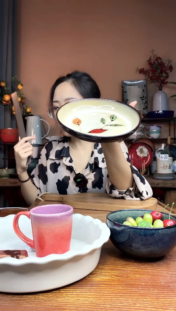 陶瓷  陶瓷陶瓷7.5英寸菜叶 深盘 微瑕疵