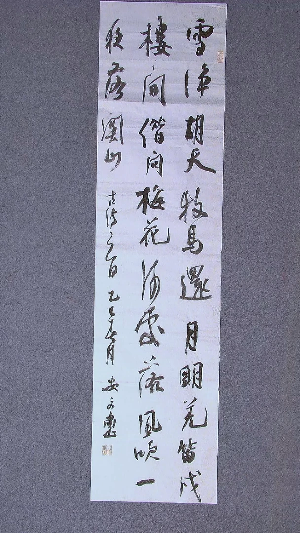 书法安文玺甘肃武威138*34四平尺