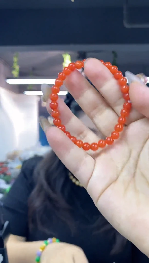 未镶嵌手串南红玛瑙多样性发其一颜色微差