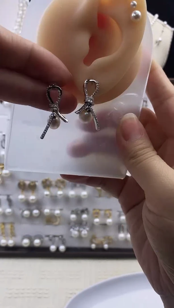 合金耳饰淡水珍珠59