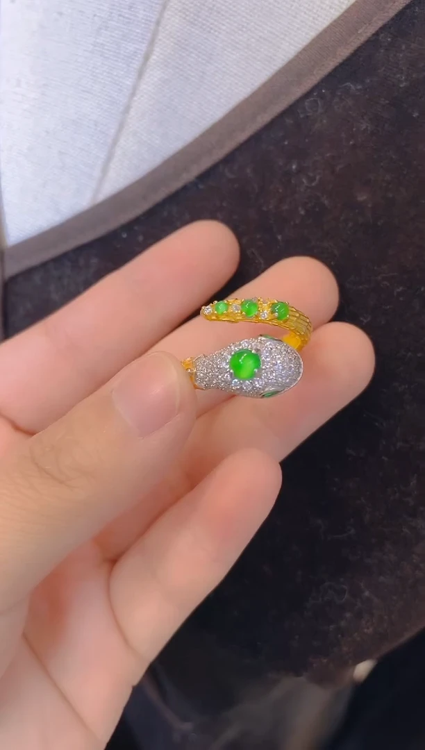 【闪购商品】翡翠戒指银S925镶嵌091（多样性发货）