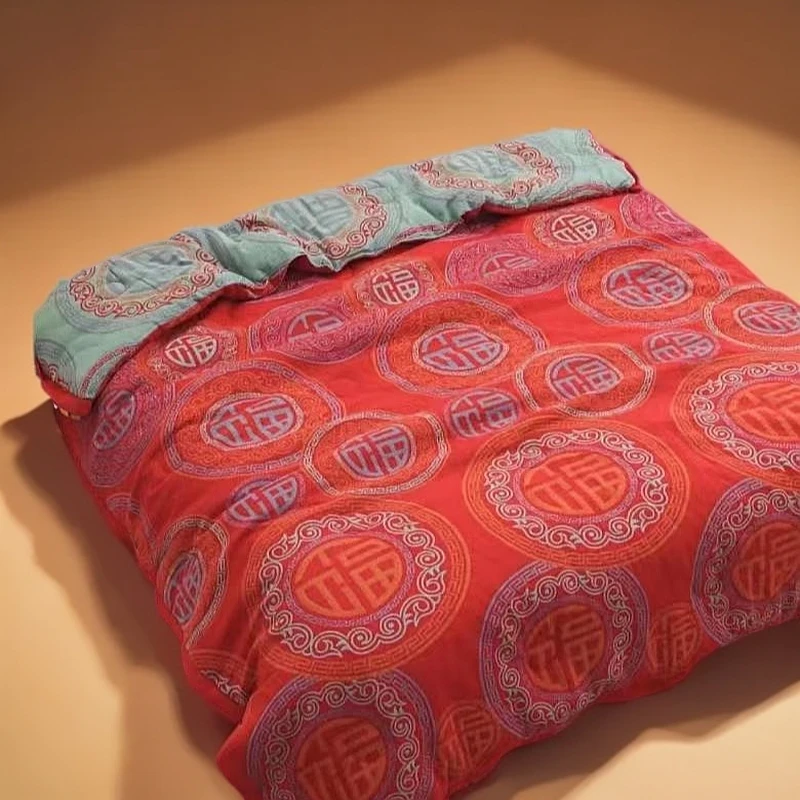 【圆福】150*200亲肤纯棉双层纱被子