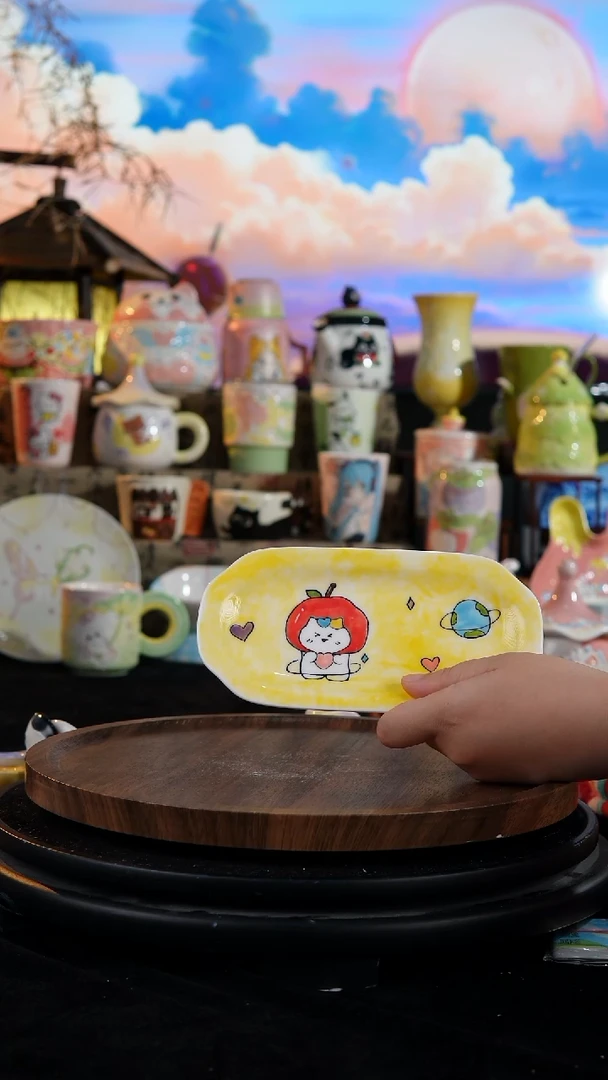 陶瓷便携款手工手绘景德镇陶瓷