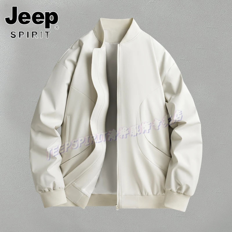 Jeep吉普春秋季男装新款棒球款外套休闲宽松百搭韩版大码夹克上衣