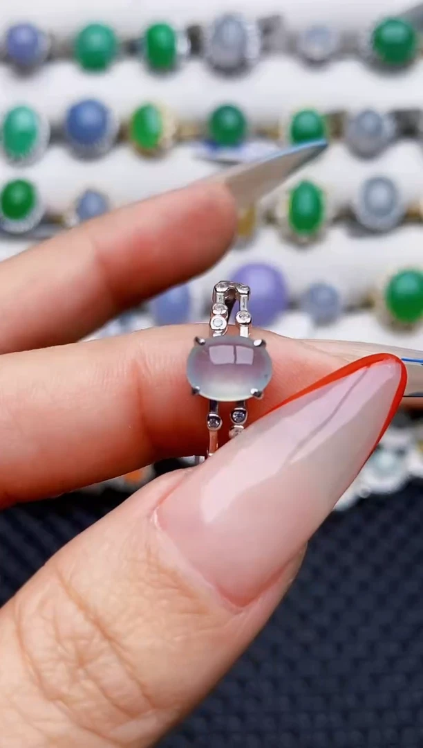 银S925镶嵌戒指翡翠2766