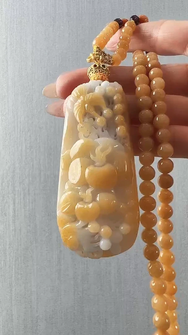 颈饰未镶嵌翡翠喜上眉梢