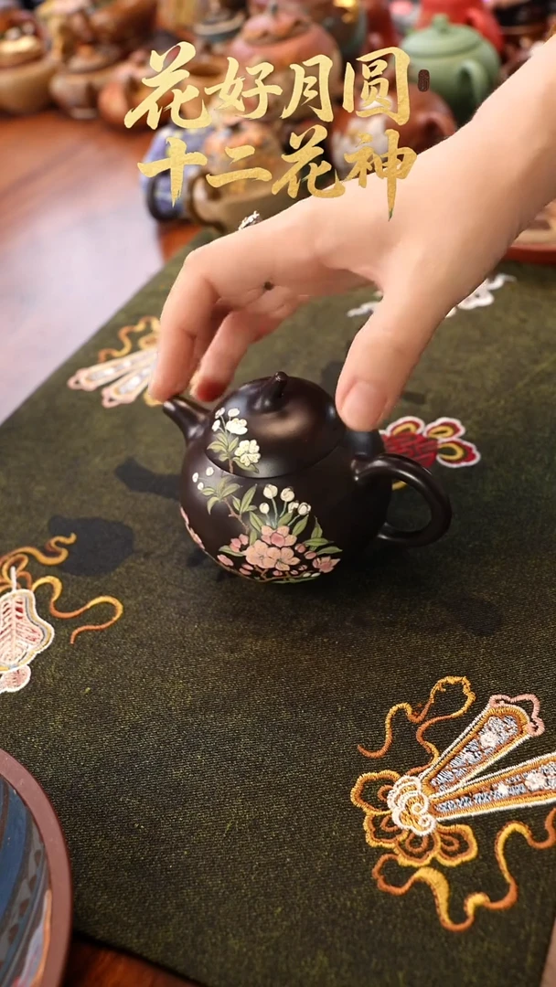 茶壶紫砂黑料茄瓜壶