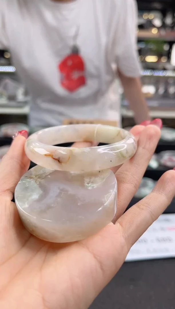 未镶嵌手镯石英质玉57圈口（赠品镯心）19655