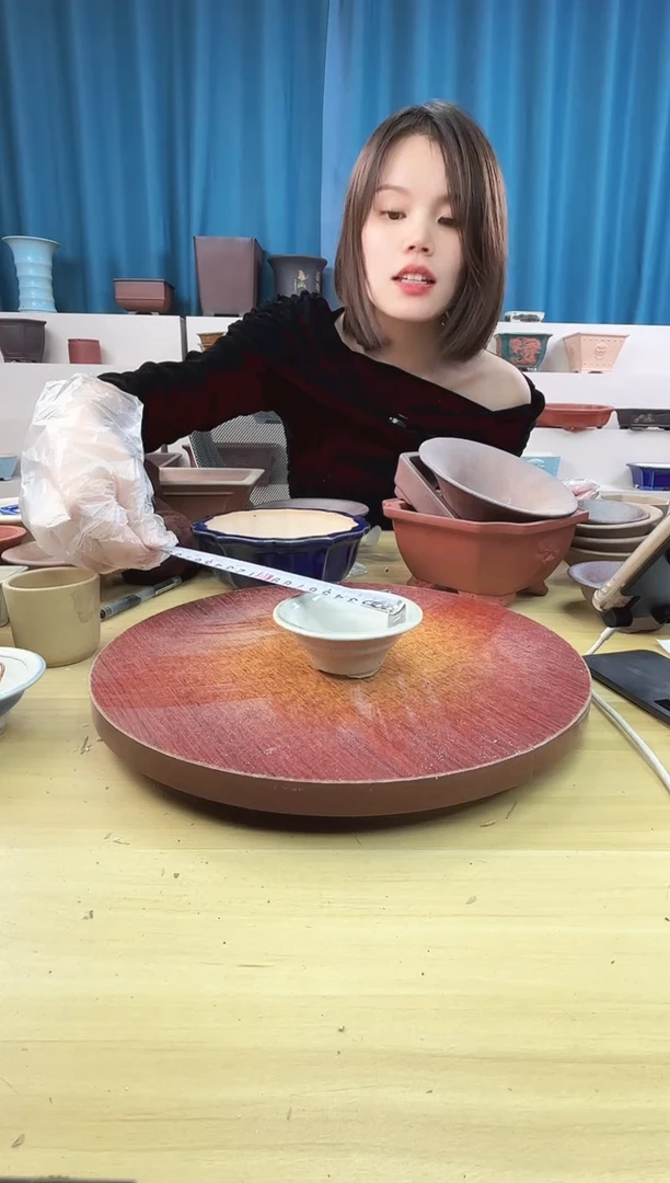 紫砂花盆浅草紫砂花盆微瑕