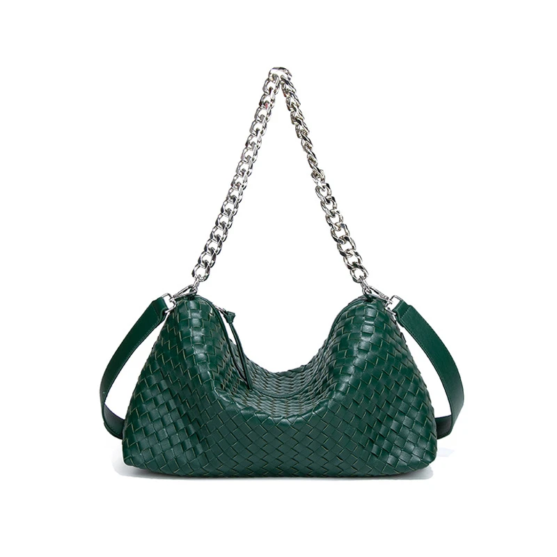 夏季法棍腋下时尚潮流百搭单肩包B2531-祖母绿