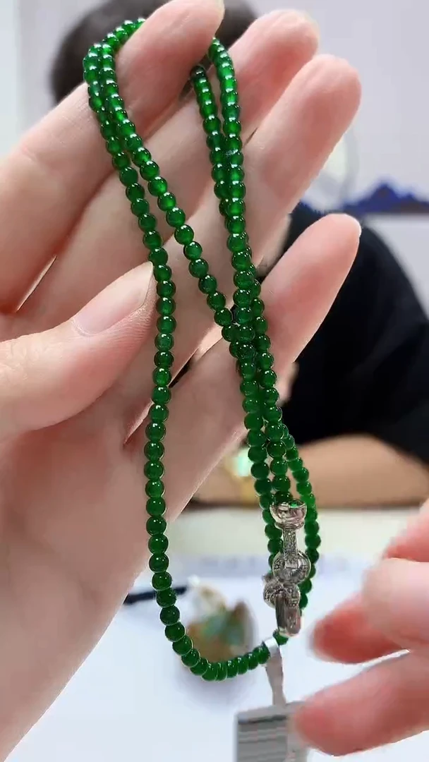 定制翡翠未镶嵌4688zm-毛货珠链68