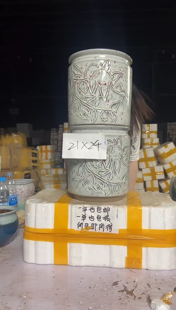 宜兴紫砂粗陶花盆21/24