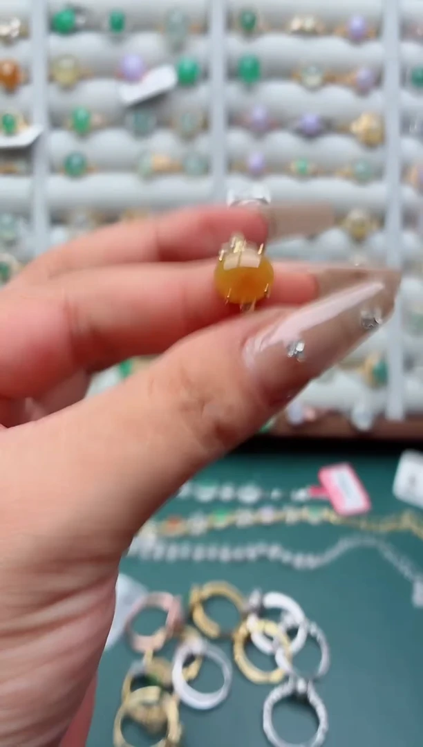 银S925镶嵌戒指翡翠.
