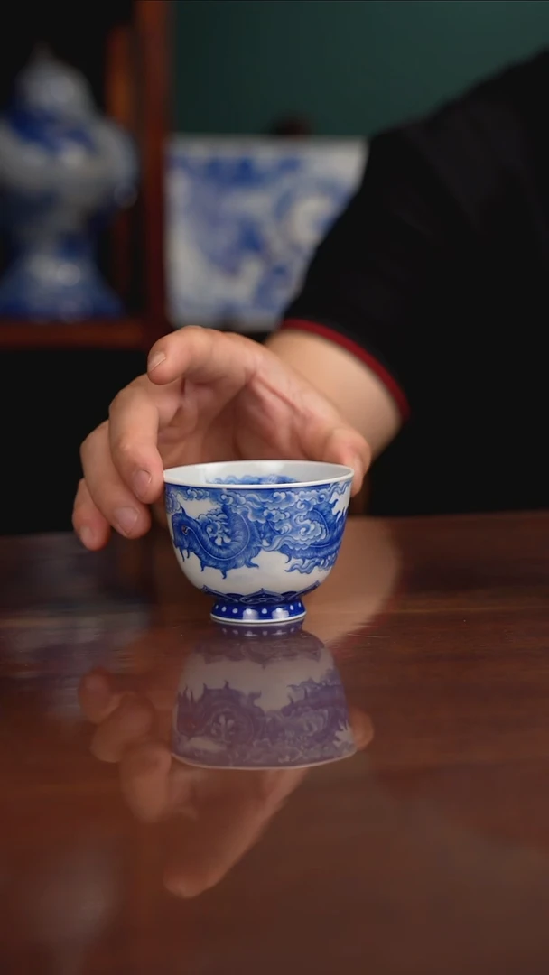 自成堂柴窑青花釉里红