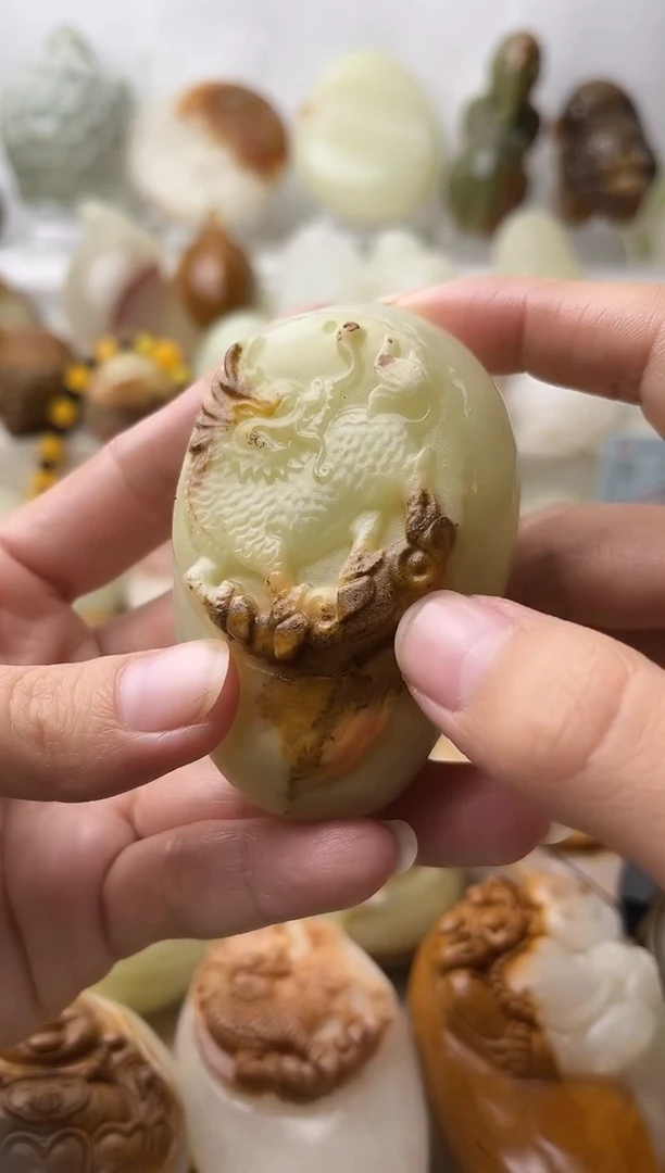 石材古青石棉纹正常不退换麒麟微瑕