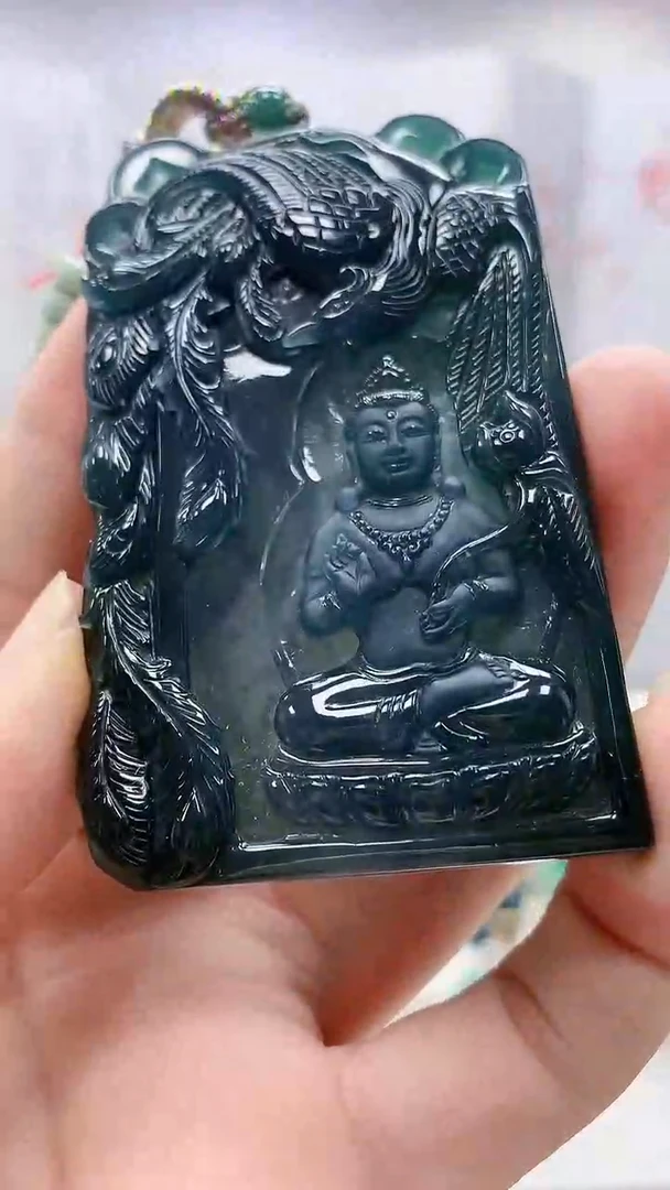 定制翡翠未镶嵌5060bb-毛货挂件163