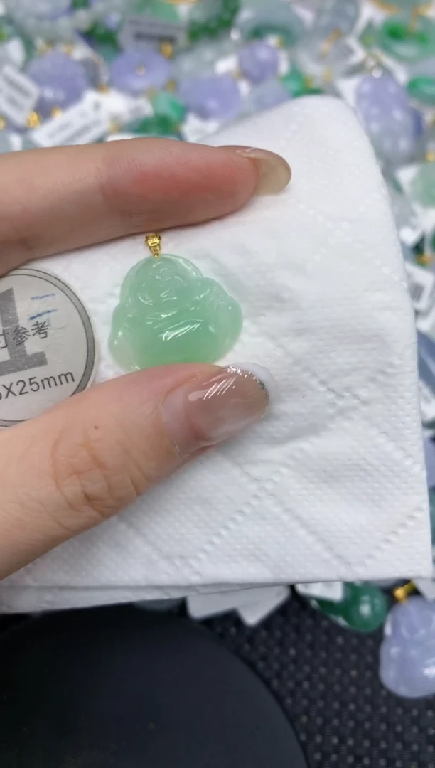 颈饰18K金镶嵌翡翠1111111