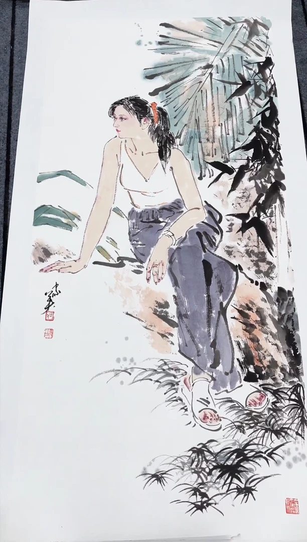 精品国画人物作品