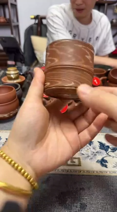 泥塑霖*竹节主人杯，原矿全手工，，