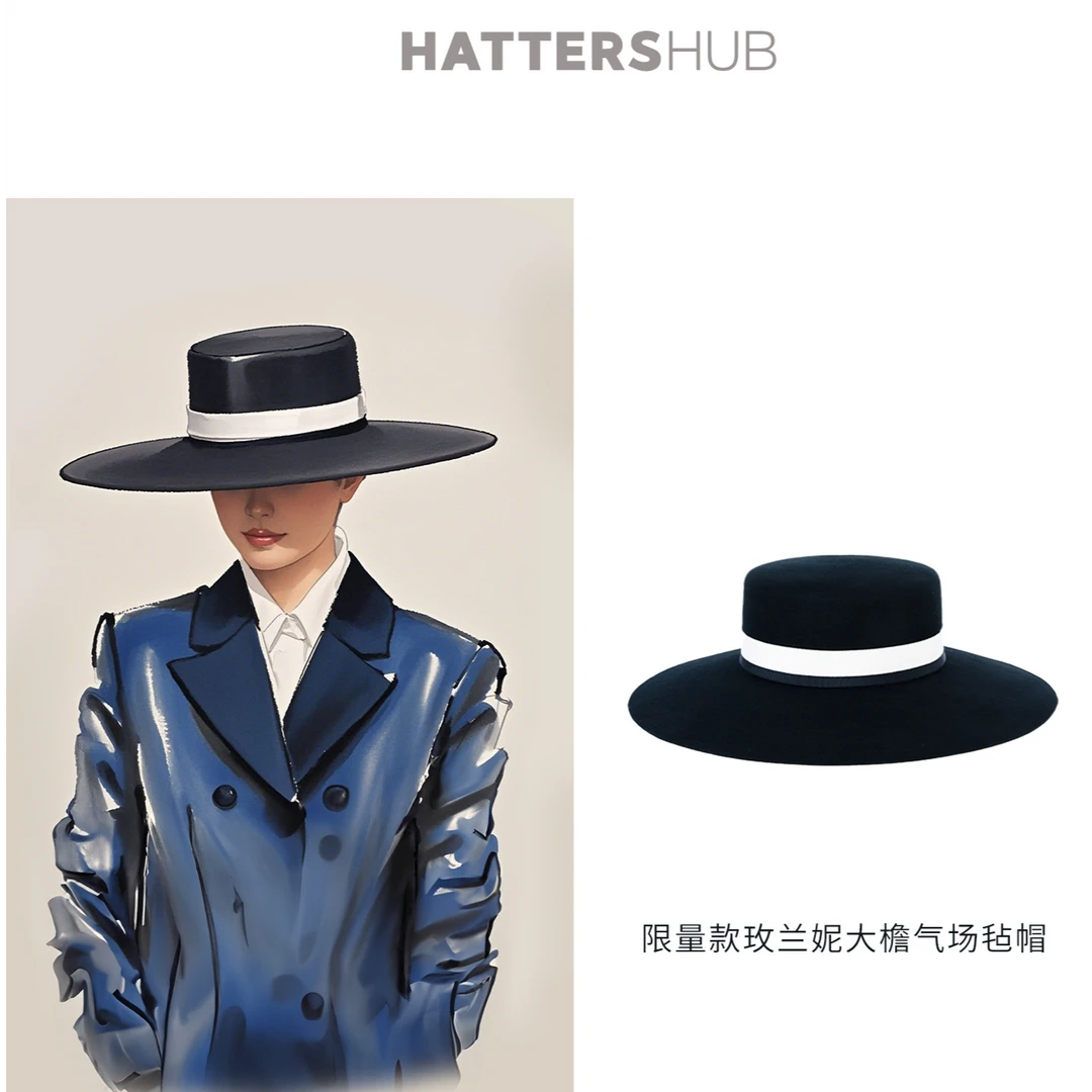 帽仕汇限量大女主气场大帽檐礼帽第一夫人梅拉尼娅