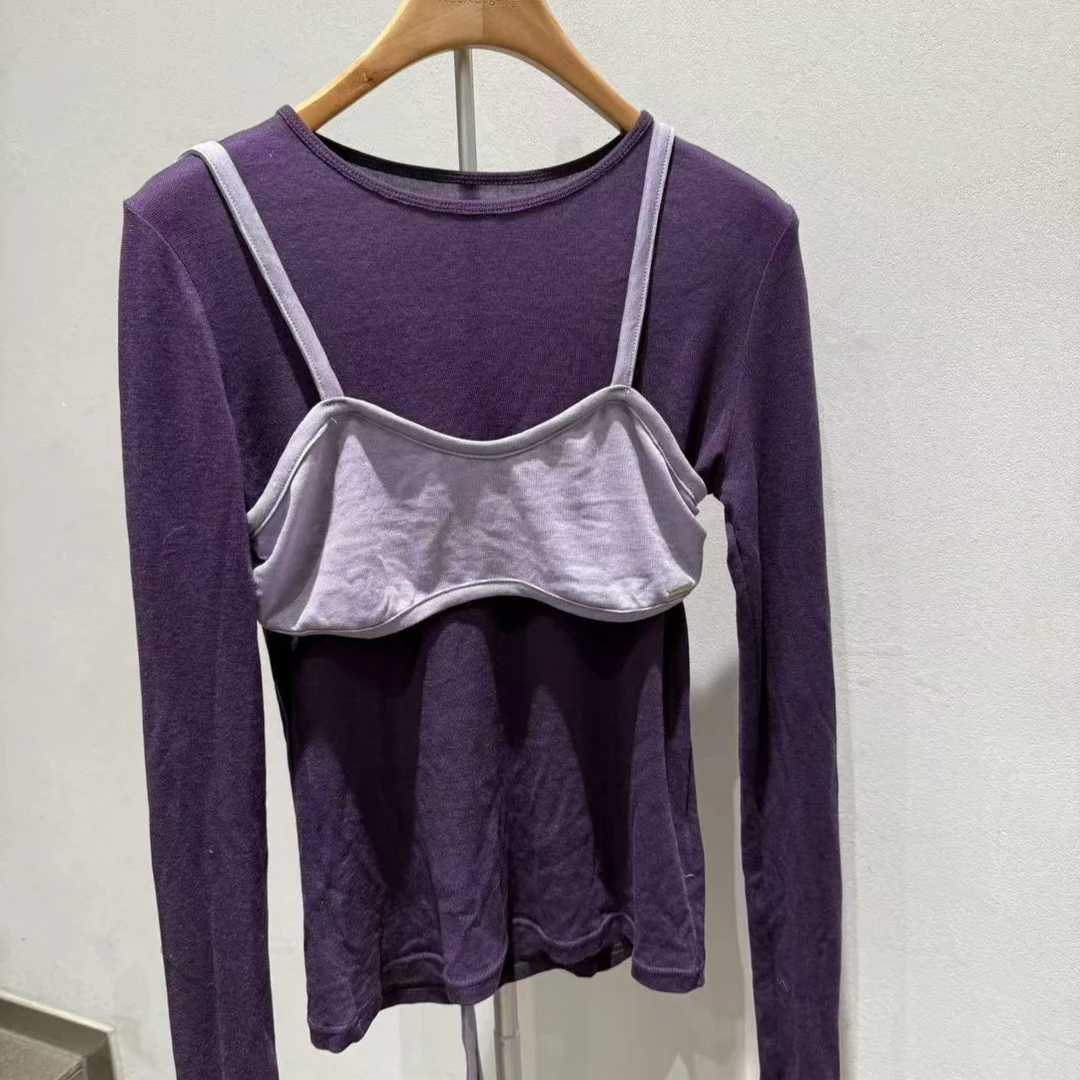 2025春款两件套针织两穿韩版休闲法式叠穿