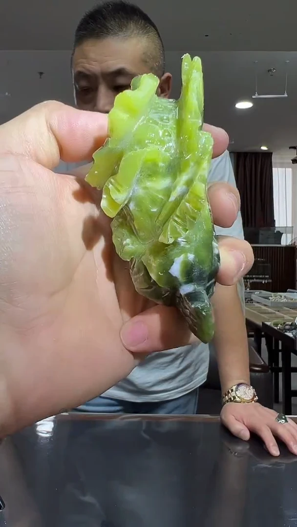 未镶嵌蛇纹石玉摆件百财-多样性发货其中发一
