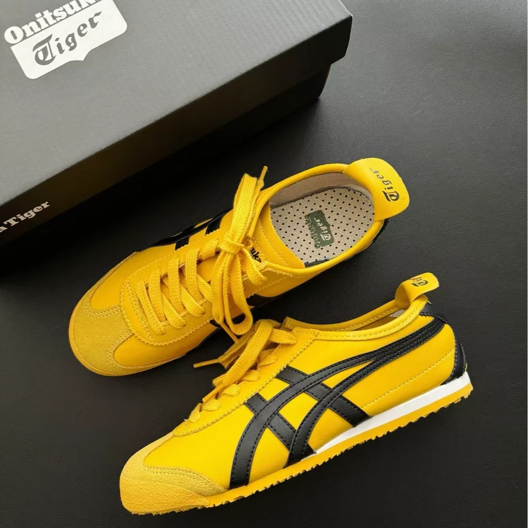 Onitsuka Tiger鬼塚虎 MEXICO66低帮男女潮流黄色休闲鞋官方正品