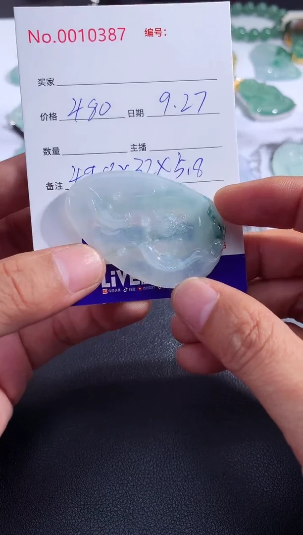 颈饰未镶嵌翡翠连年有余