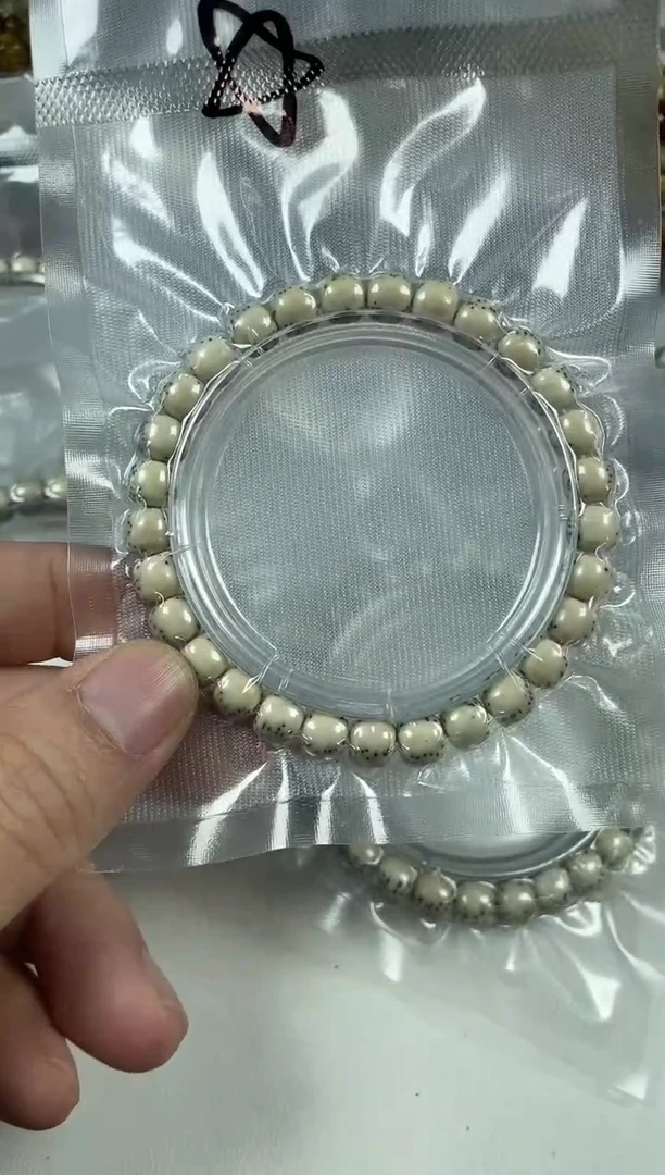 手串星月菩提货头原生态石玉料河豚单圈8*7