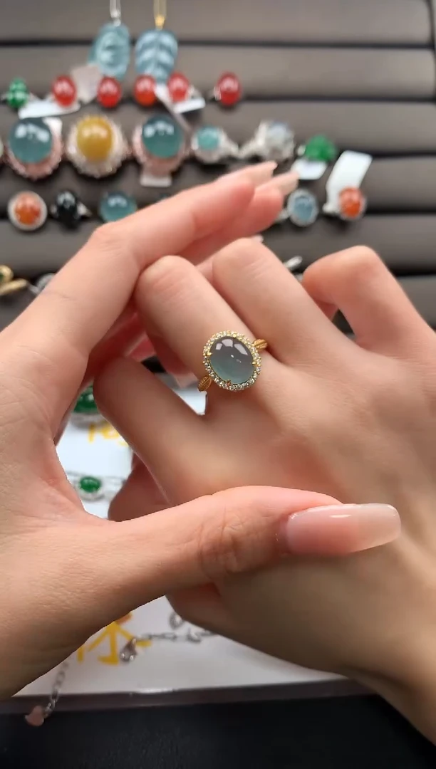 【闪购商品】翡翠戒指银S925镶嵌321321312