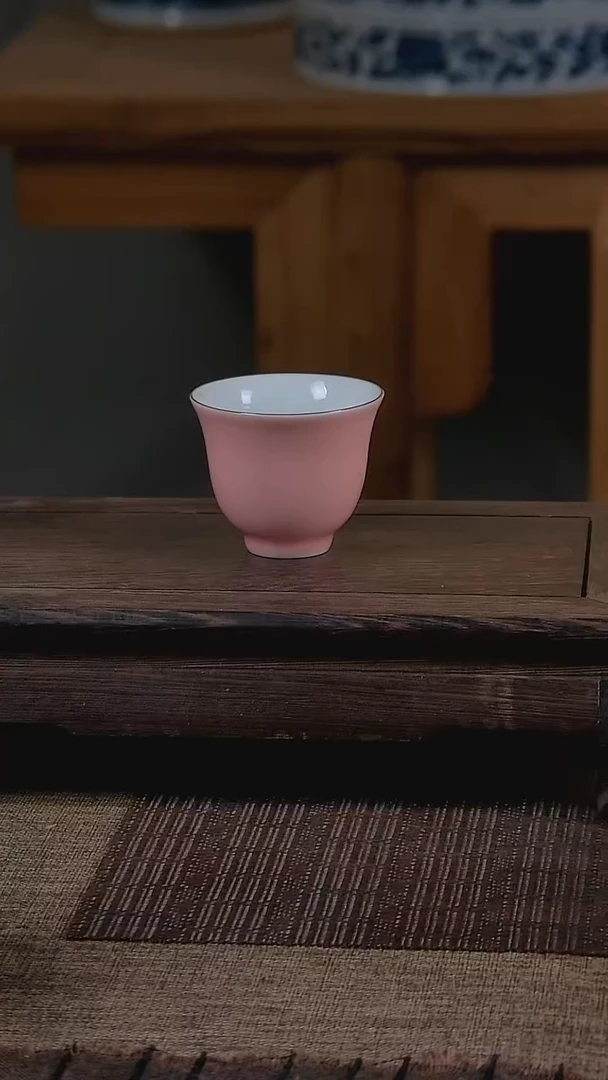 杯折葵非器手工手绘芭比粉主人杯