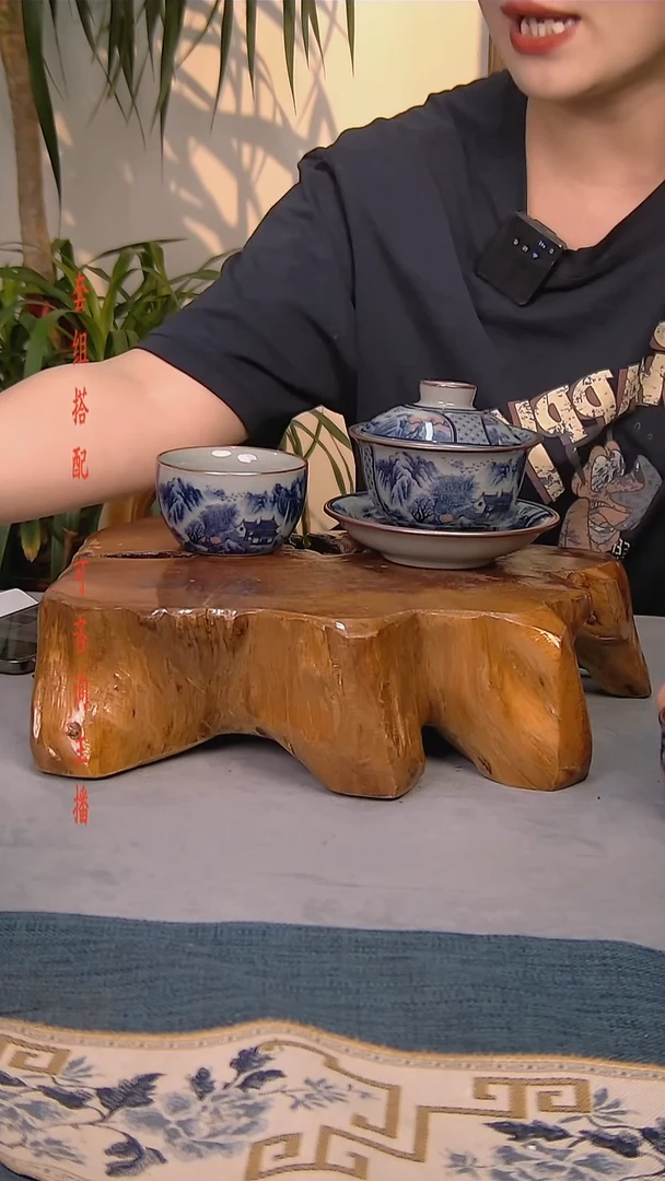 简装家用款2件套 老陶泥开片纹陶瓷茶具