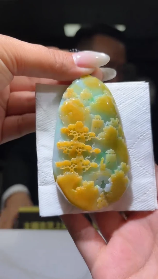 未镶嵌定制翡翠12/1218/L/山水