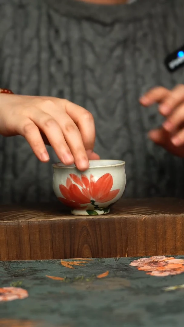 杯釉下彩手工手绘同款陶器