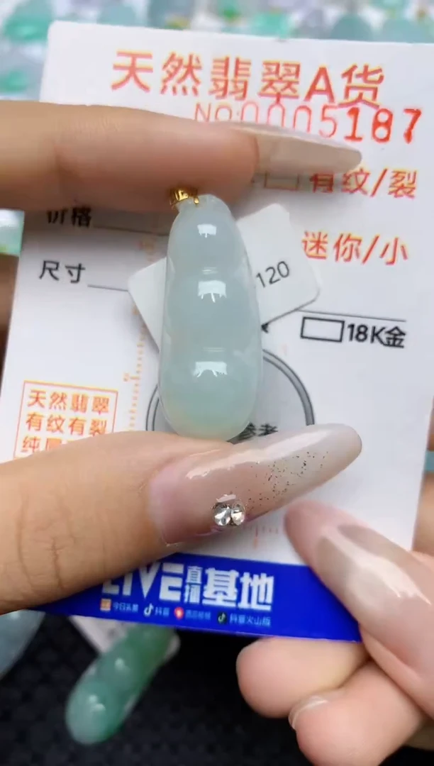 翡翠18K金镶嵌颈饰4534534534